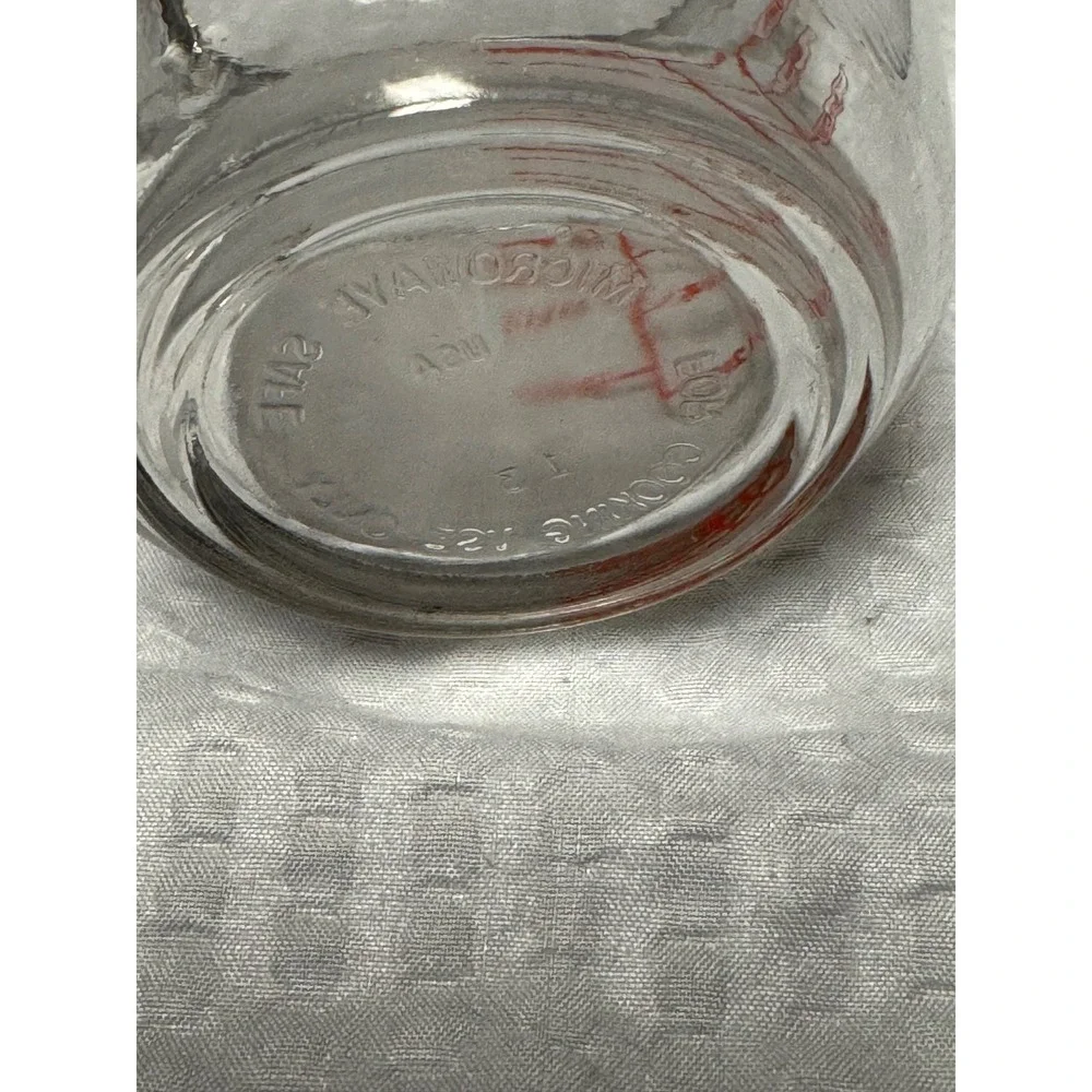 Anchor Hocking Glass Measuring Cup 8oz 1 Cup 1/2 Pint Red‎ Lettering
